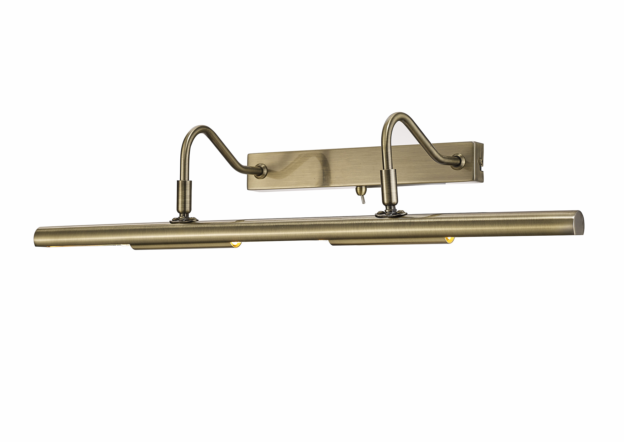 D0131  Abacus Wall/Picture Light 60cm Switched 4 Light Antique Brass